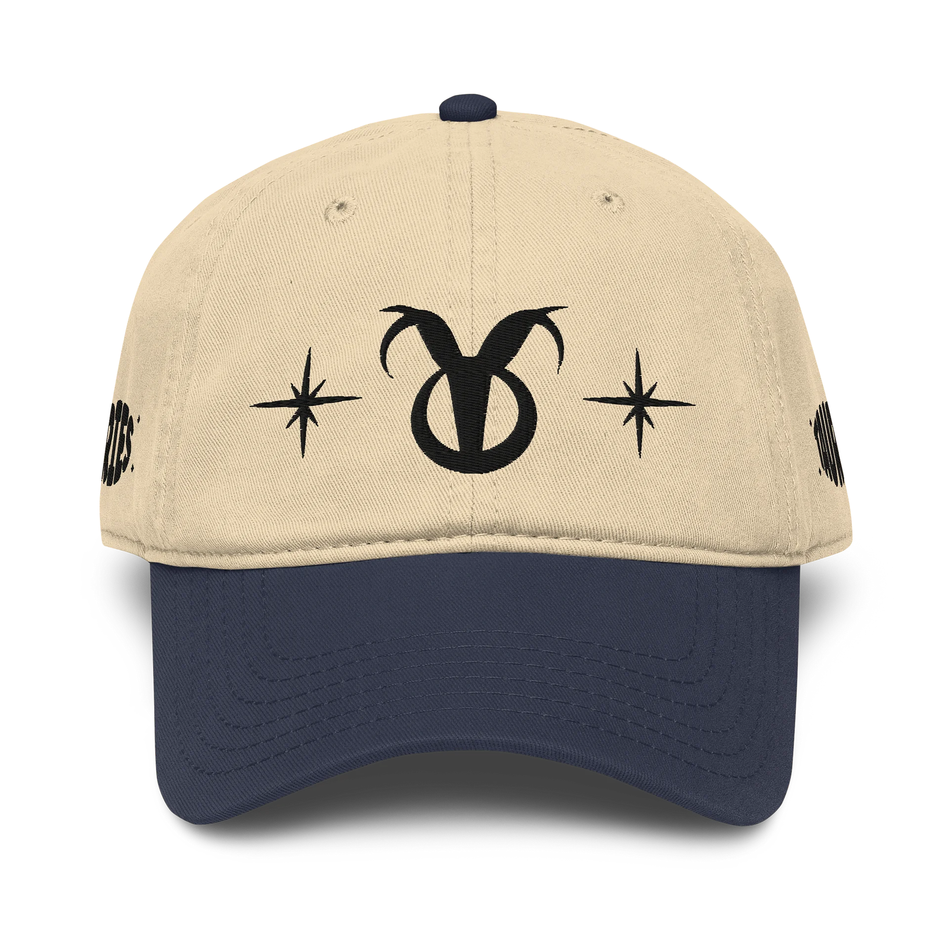 aries-taurus cusp dad hat (black) product image (1)
