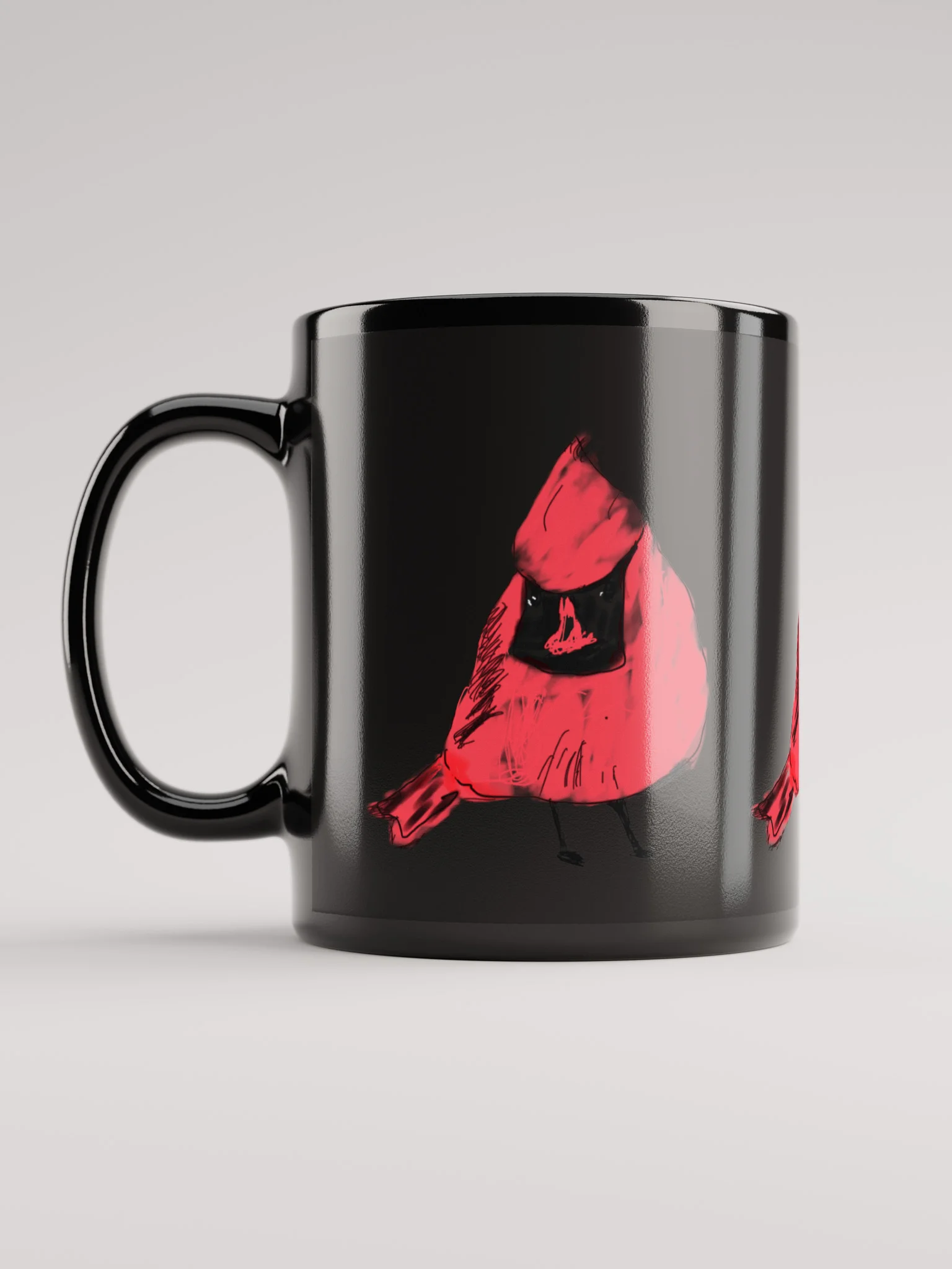 Shirley’s Cardinal Black Glossy Mug product image (12)