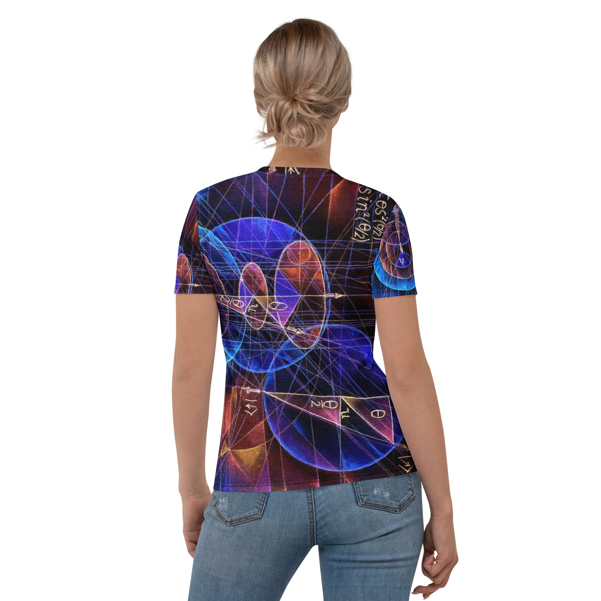 Spinning Projection - Quantum Physics Negative Art Women's Crew Neck T-Shirt product image (5)