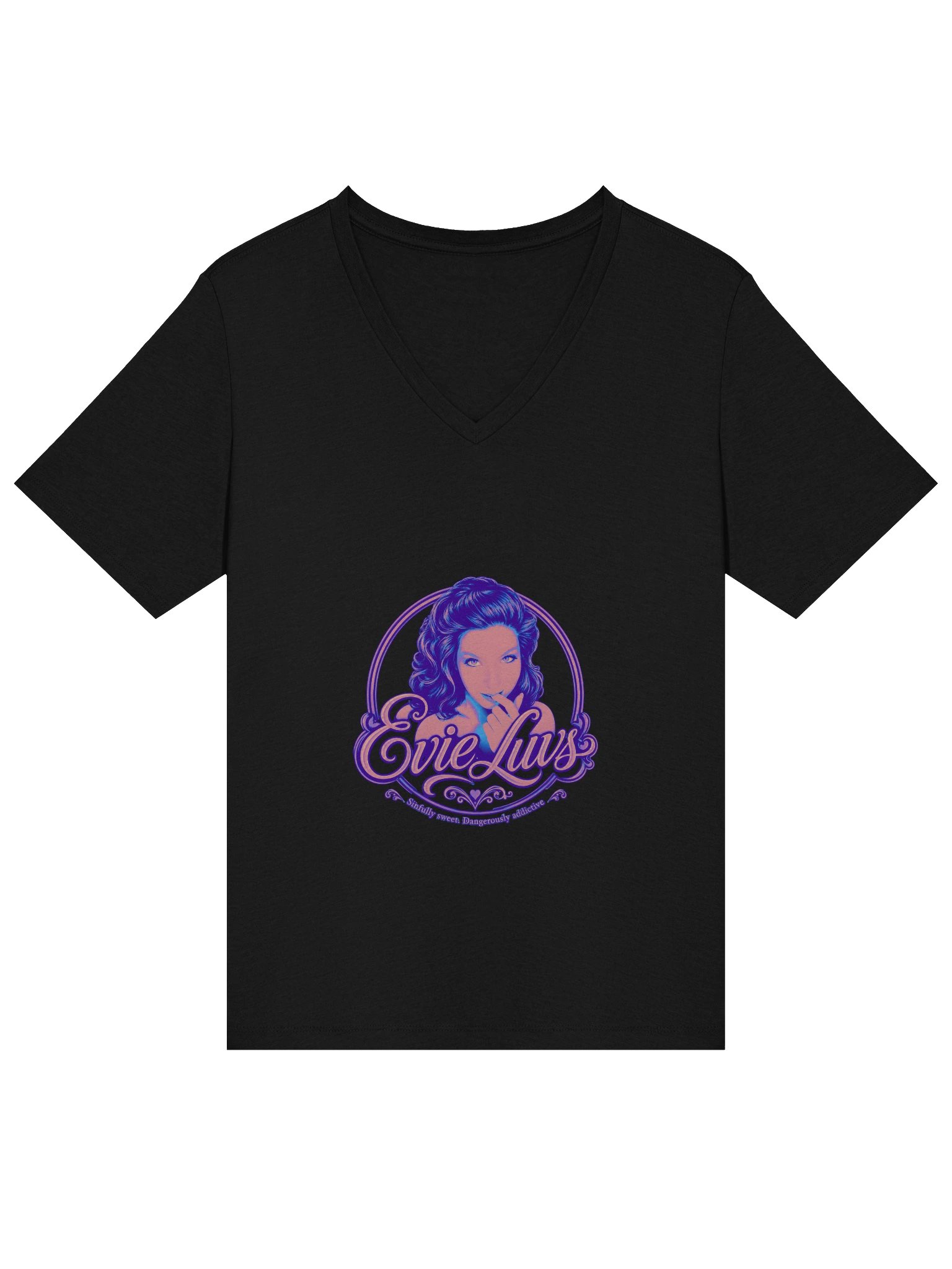 Relaxed V-Neck Portrait Logo T-Shirt for Women product image (3)