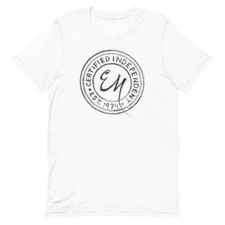 EM Certified Independent Stamp Logo T-Shirt product image (2)