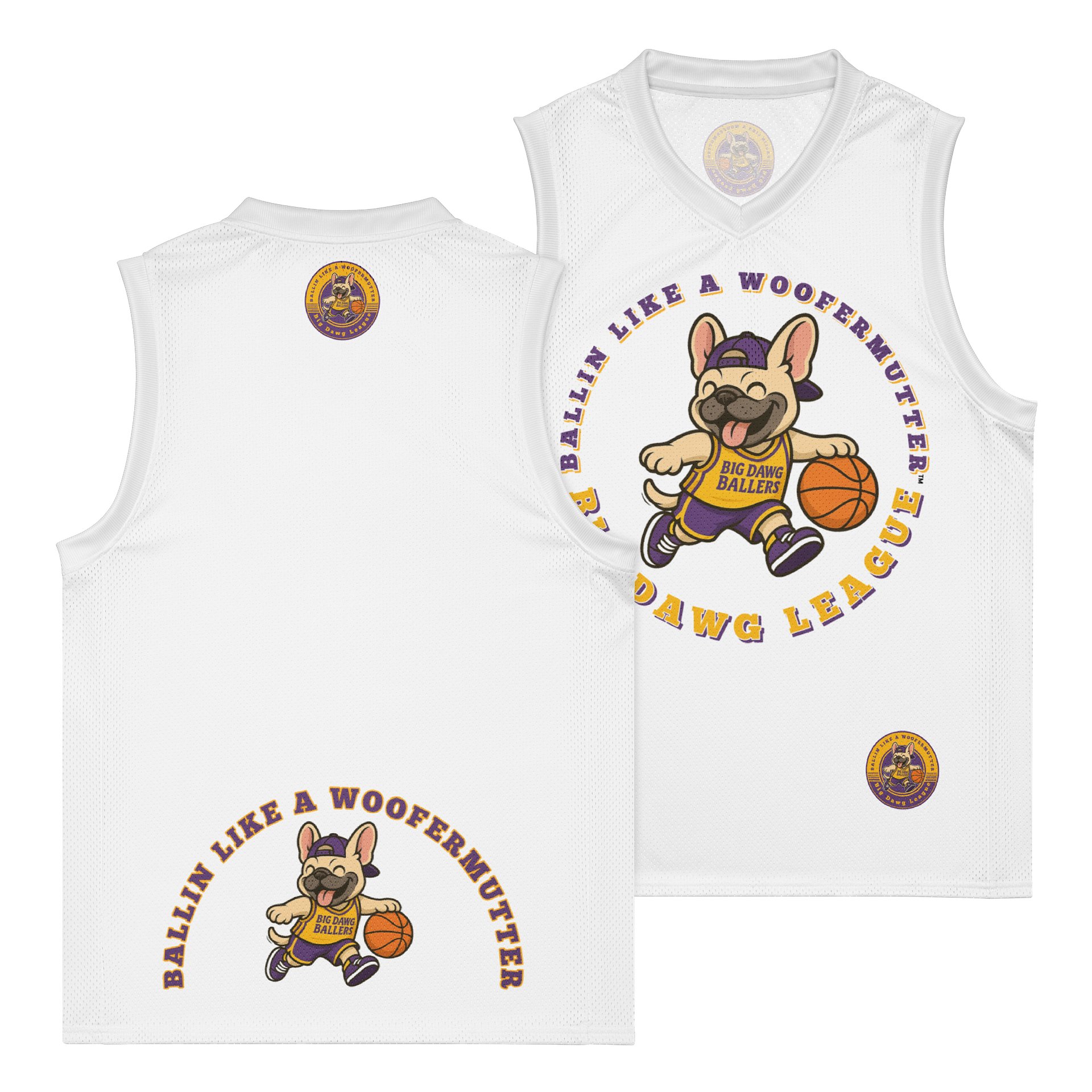French Bulldog Ballin Like A WooferMutter™ Premium Basketball Jersey product image (1)