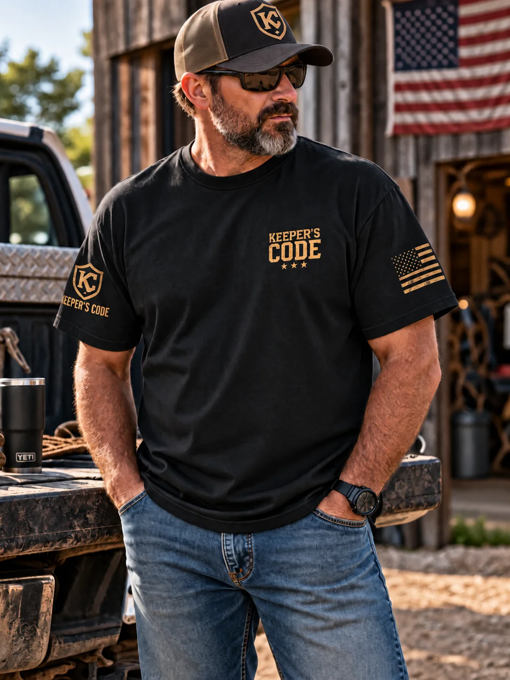 Keeper’s Code™ Men’s CODE 01 Integrity Eagle T-Shirt product image (1)