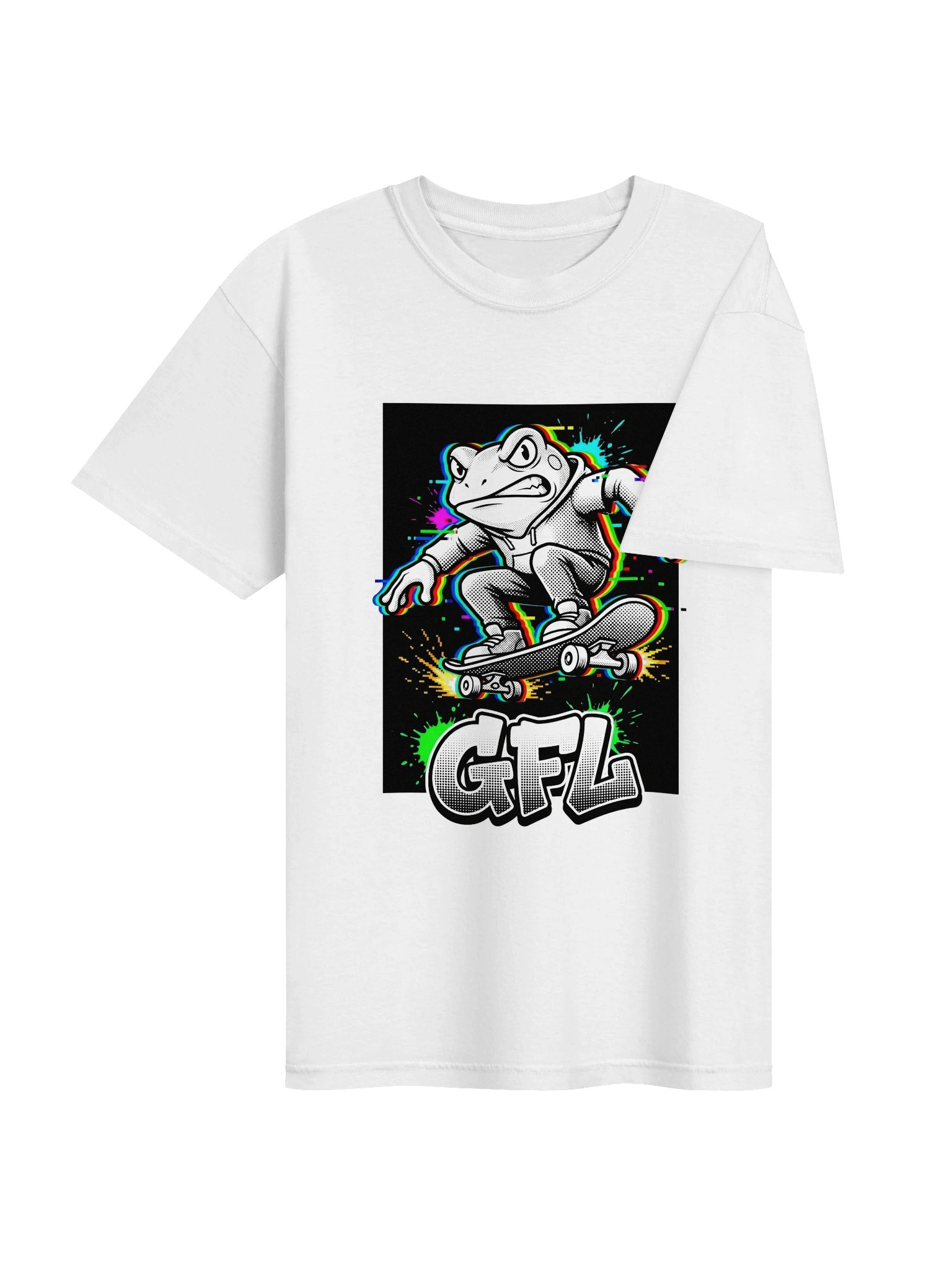 GFL Pixel Angry Frog Ollie Glitch Arcade Tee product image (4)