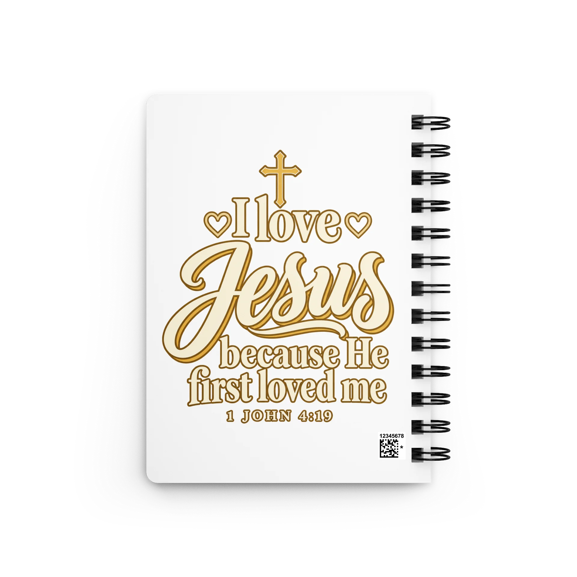 I Love Jesus Because He First Loved Me. Spiral Journal product image (2)