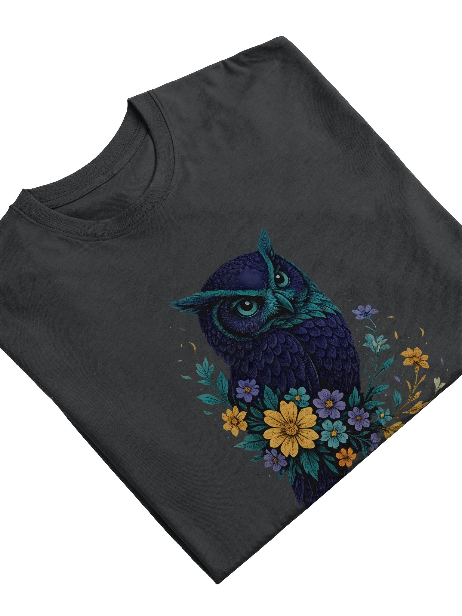 Naturecore Owl T-Shirt With Wildflower Meadow And Rustic Charm product image (52)