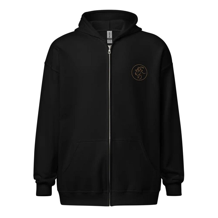 Abstract Goat Head Circle Zip Hoodie product image (1)