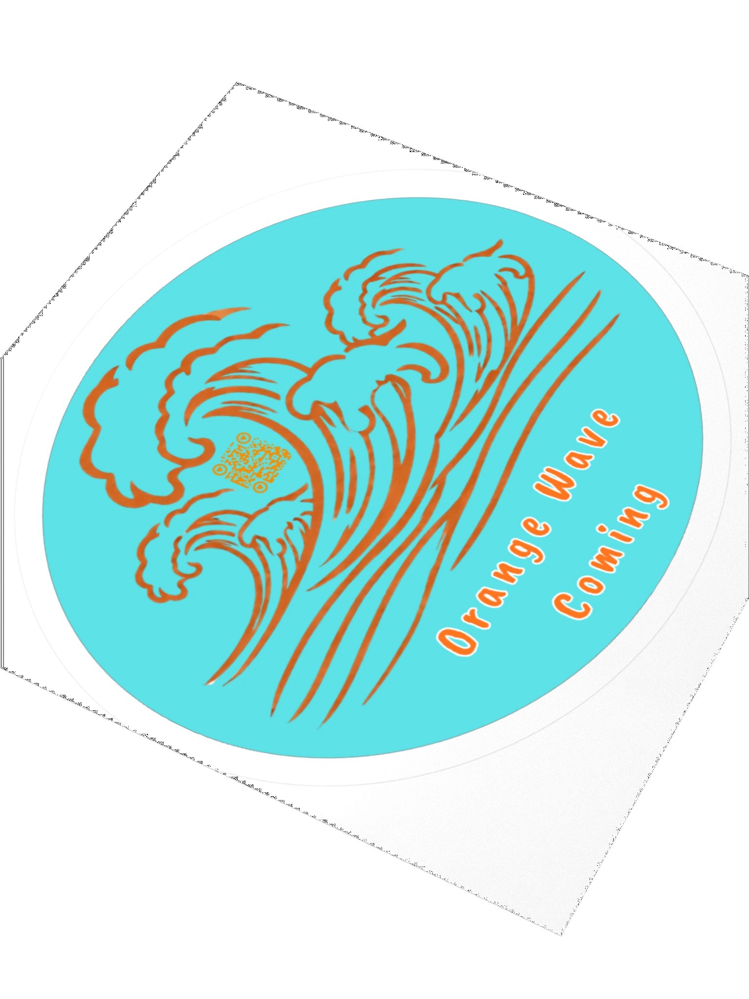 Orange Wave Coming Stickers product image (10)