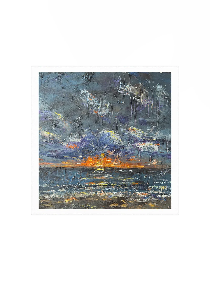 Stormy Sunrise Over a Beach in Puerto Morelos Print product image (1)