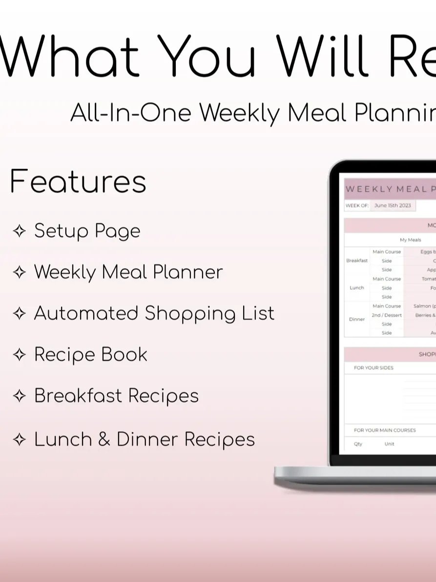Meal Planner Template for Google Sheets product image (2)