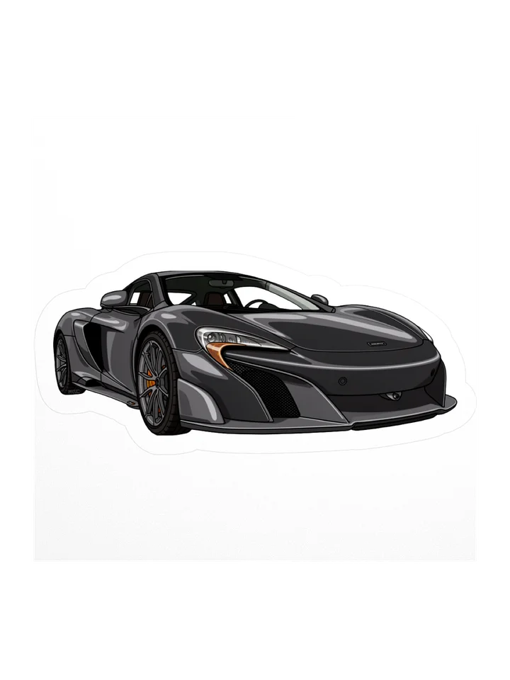 Black McLaren 675LT Sticker (Retro, Sketch, Silhouette) product image (2)