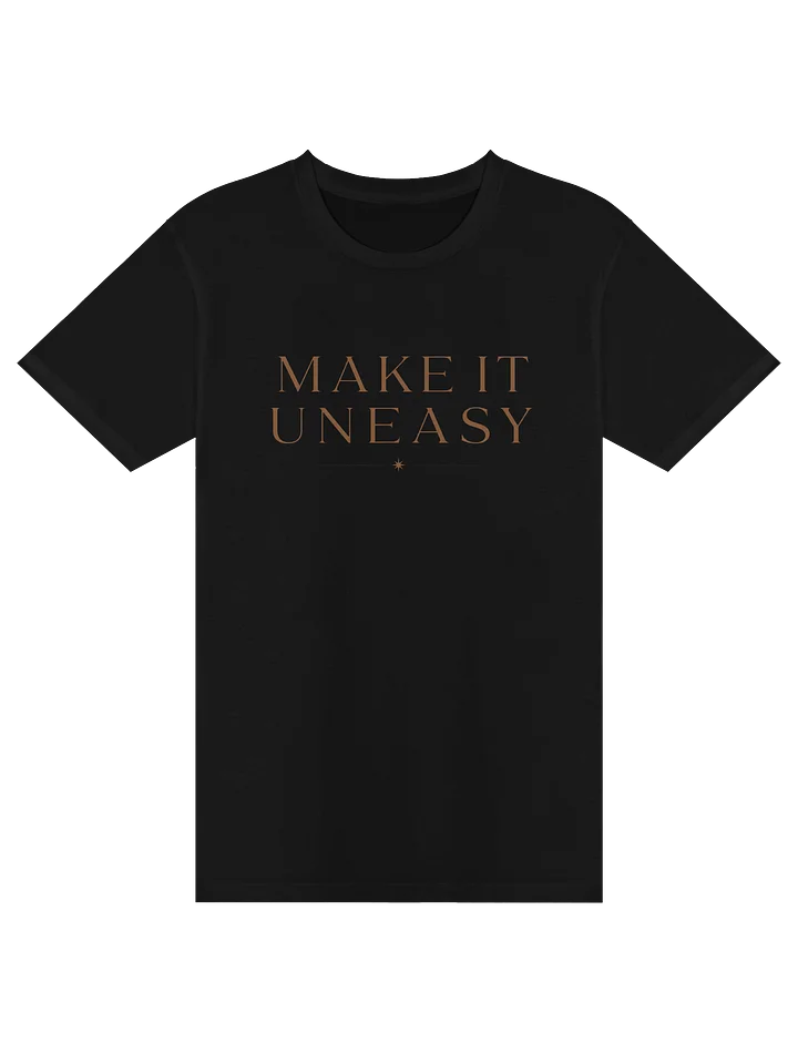 Uneasy - black t-shirt product image (1)