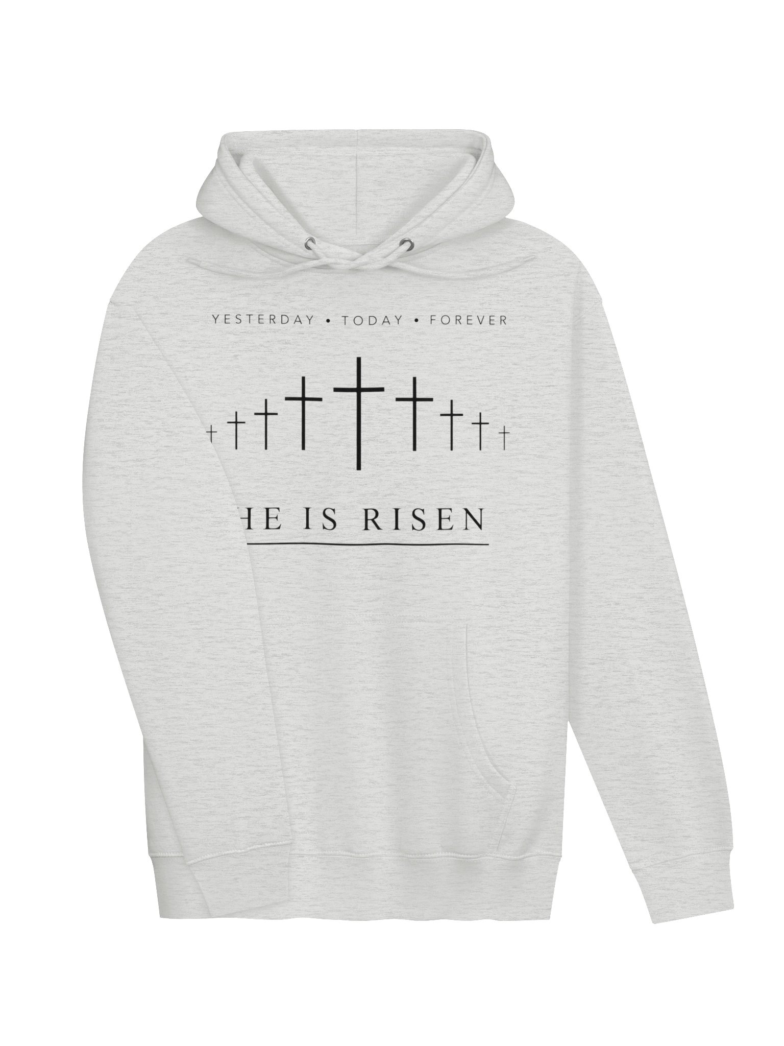 Yesterday • Today • Forever Christian Crosses Minimalist Faith Hoodie | Hebrews 13:8 | Christian Apparel | Kingdom Life Co. product image (4)