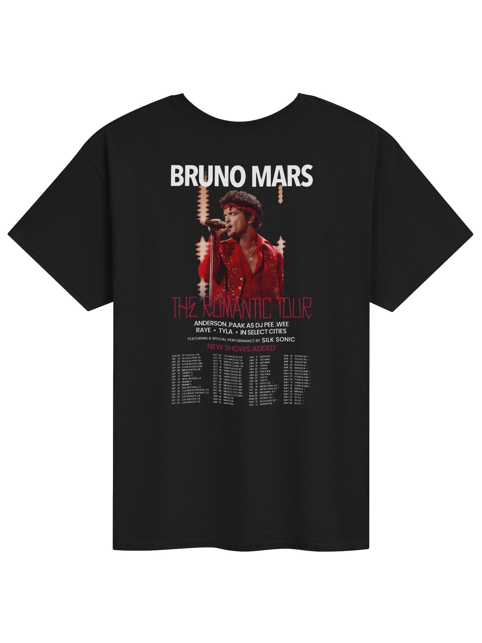Bruno Mars The Romantic Tour 2027 Merch T-Shirt product image (2)