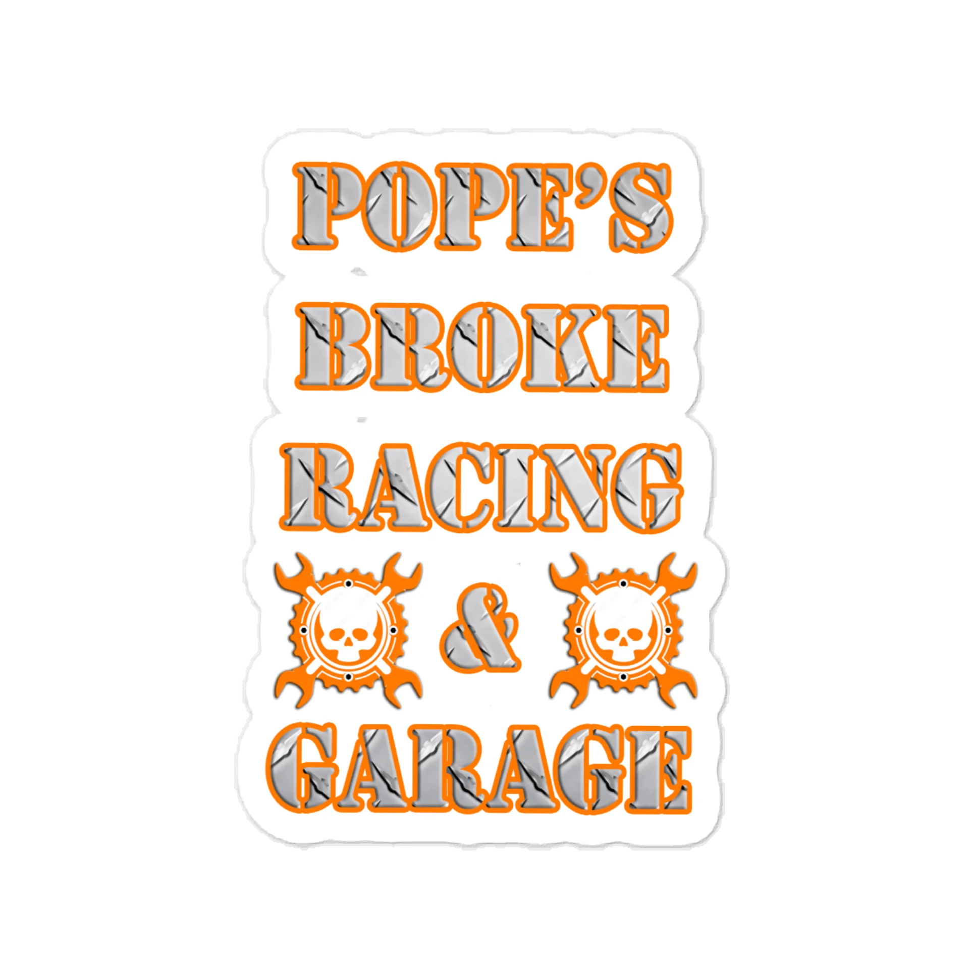 Pope’s Broke Racing Garage Skull Decal product image (1)
