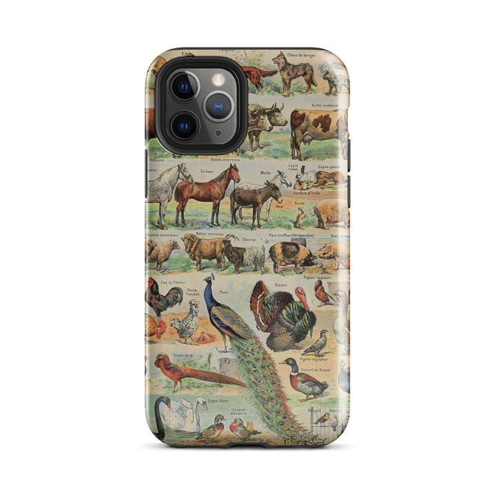 Vintage Animal Chart Tough iPhone® Case product image (2)