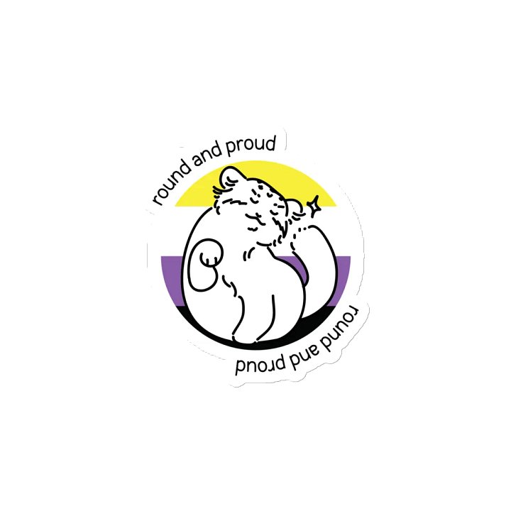 Round and Proud Manul Nonbinary Version - Magnet product image (2)