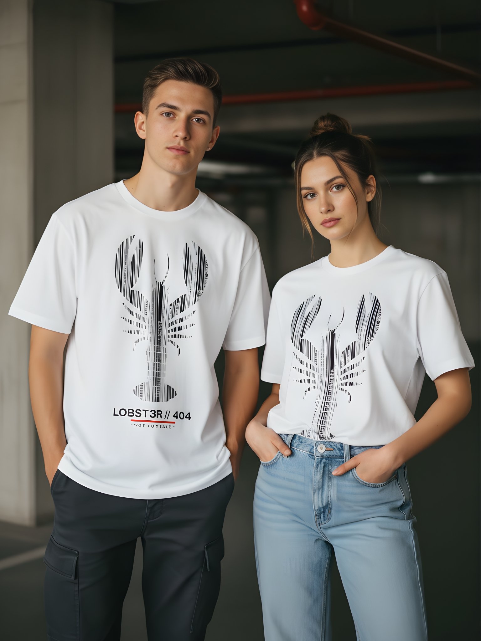 Barcode Identity T-Shirt | Industrial Lobster Graphic Tee product image (1)