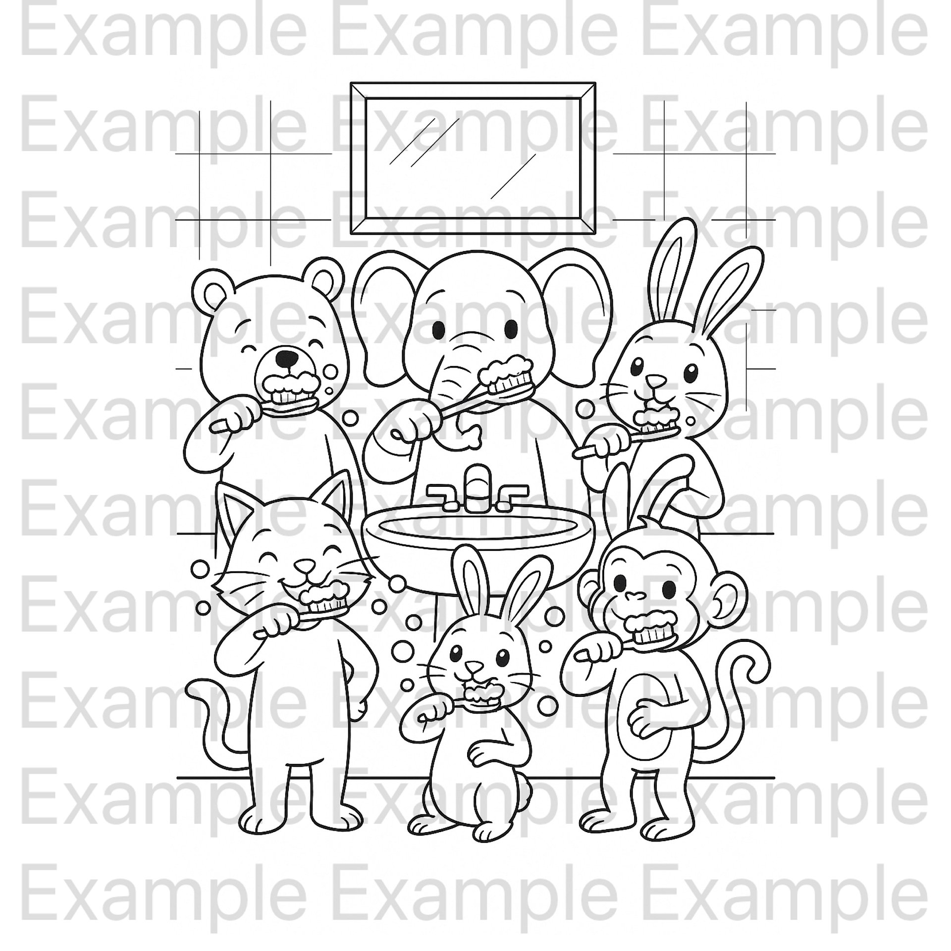 Animal Friends Coloring Pages product image (4)