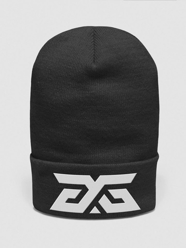 BLACK BEANIE WITH SILVER GG LOGO product image (1)