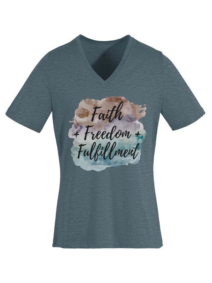 Faith + Freedom + Fulfillment Ladies' Relaxed V-Neck T-Shirt product image (1)