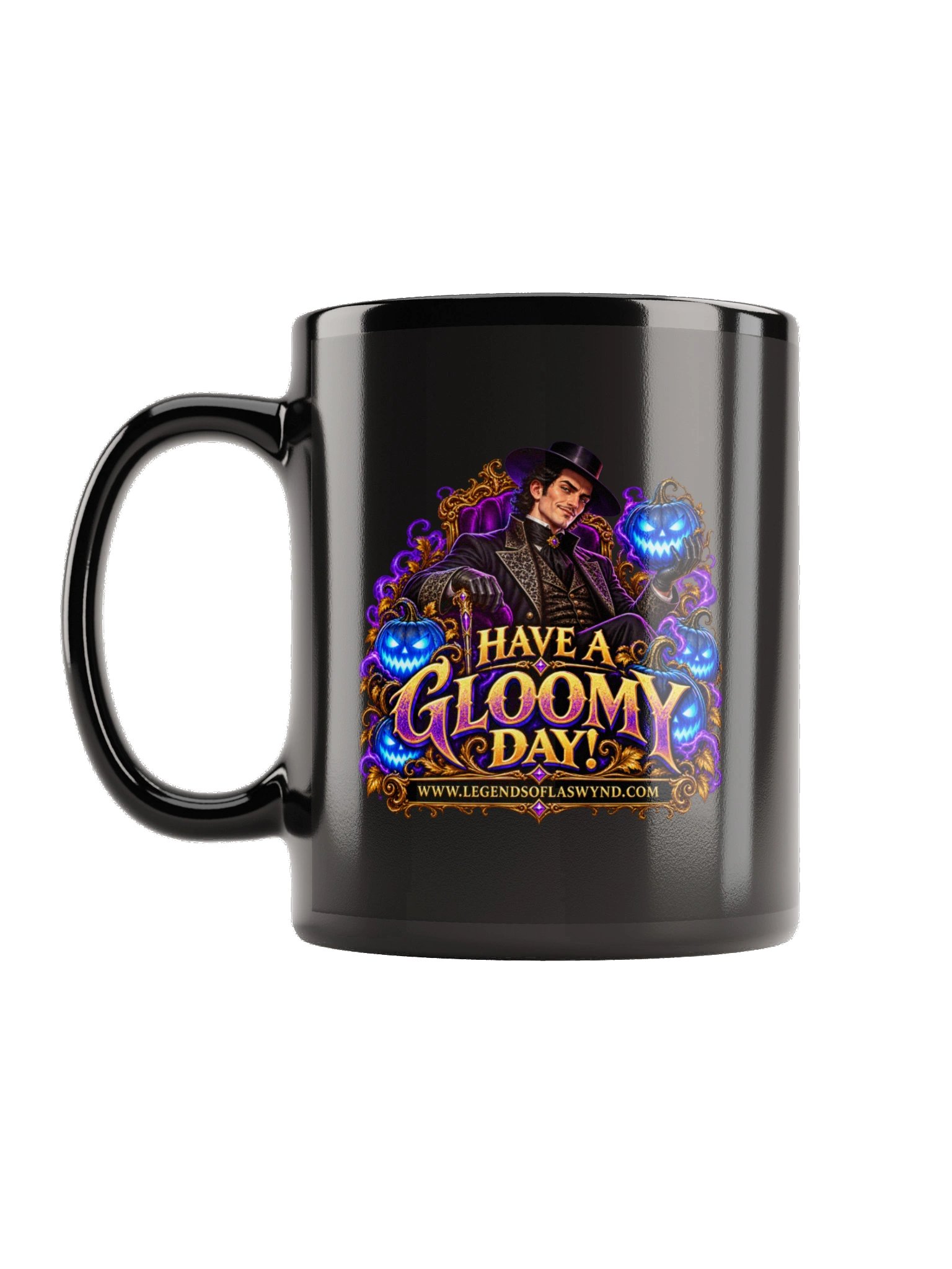 Legends of Laswynd – Have a Gloomy Day! Black Mug product image (2)