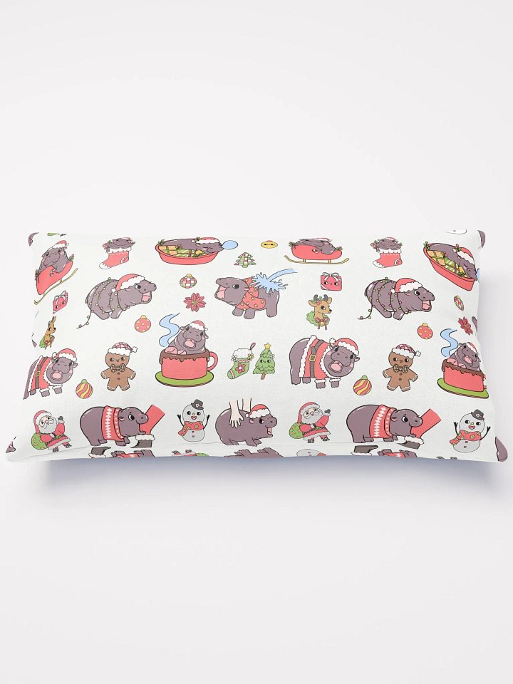 MOODENG'S WHITE CHRISTMAS PILLOW! product image (2)