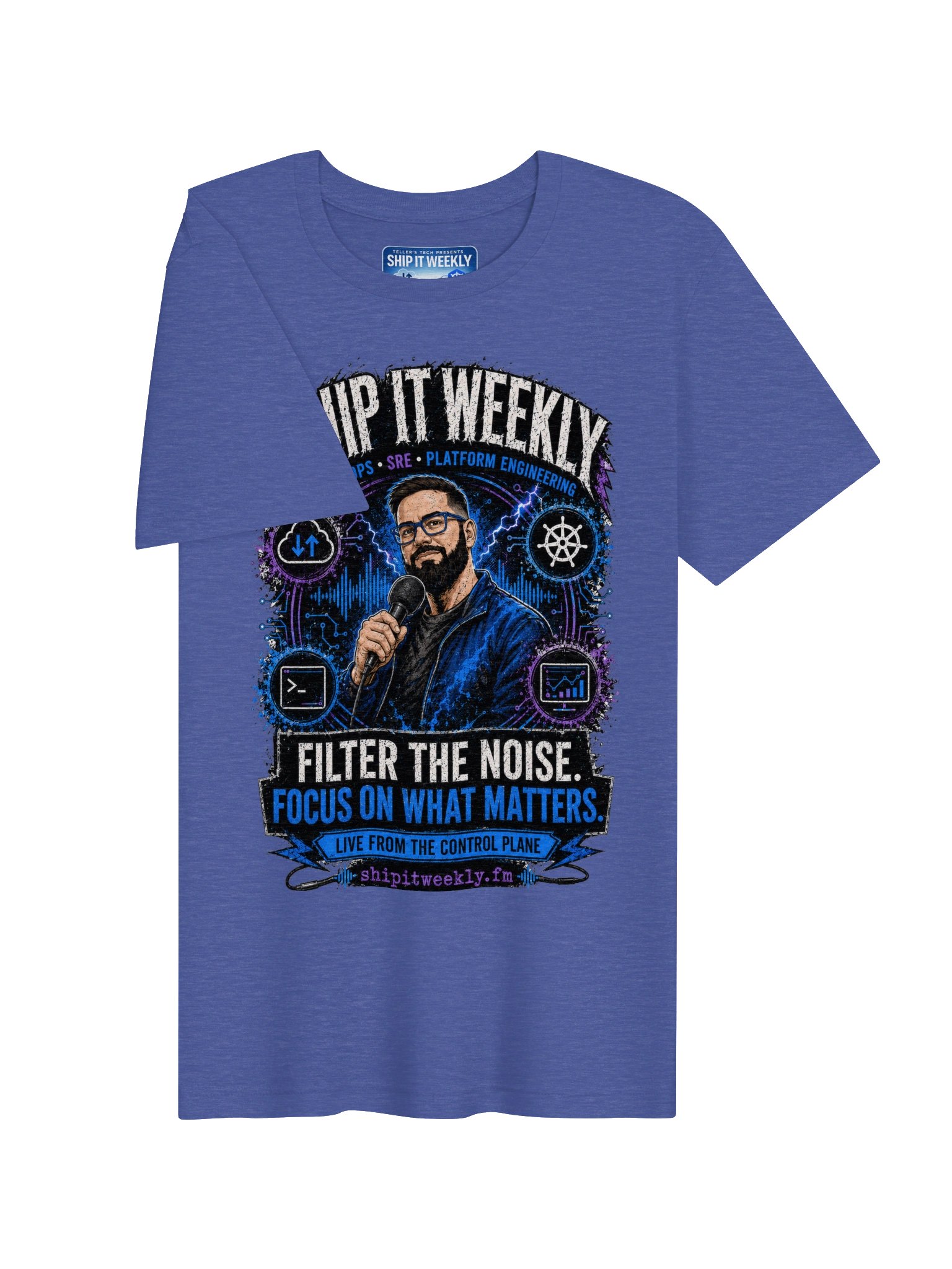 Ship It Weekly: Filter the Noise | Ship It Weekly DevOps Tee product image (3)
