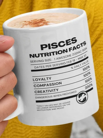 Pisces Nutrition Facts Mug product image (3)