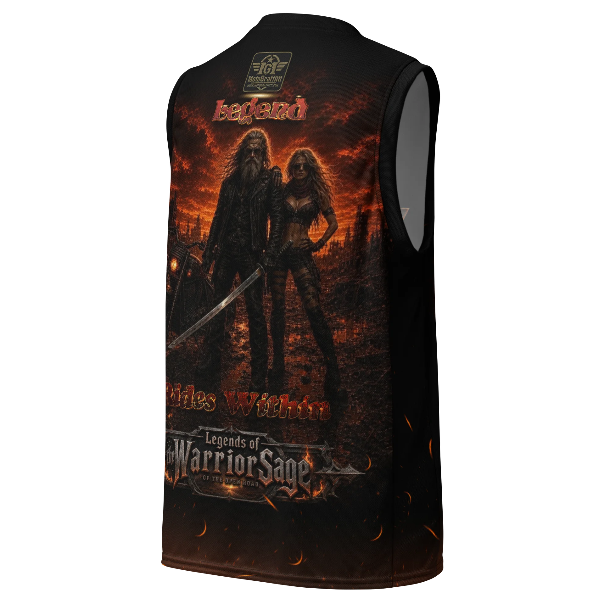 MötoGraffitti "Legend" Sleeveless Moisture Wicking Riding Tee product image (3)