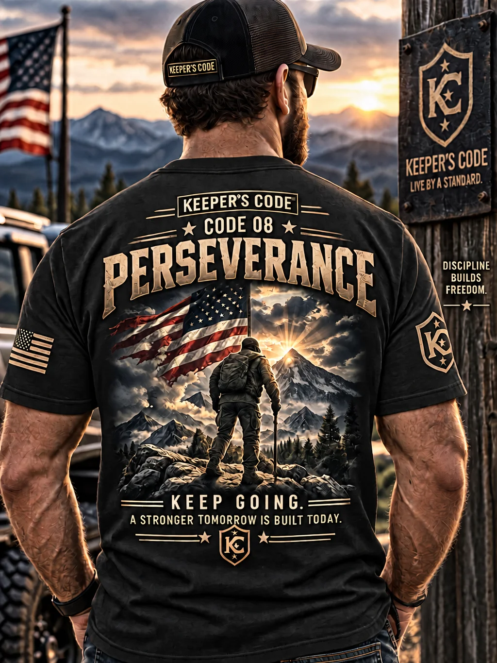 Keeper’s Code™ Men’s CODE 08 Perseverance Keep Going T-Shirt product image (2)
