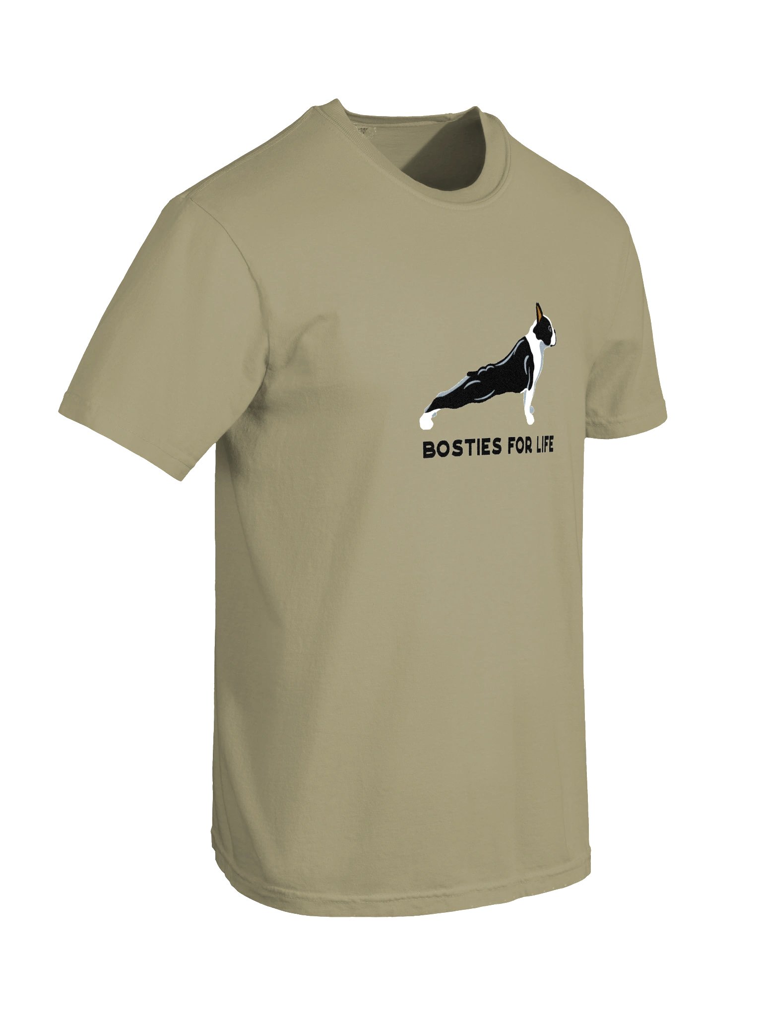 Bosties for Life T-Shirt(Embroidered) of a Boston Terrier(Black & White) product image (11)