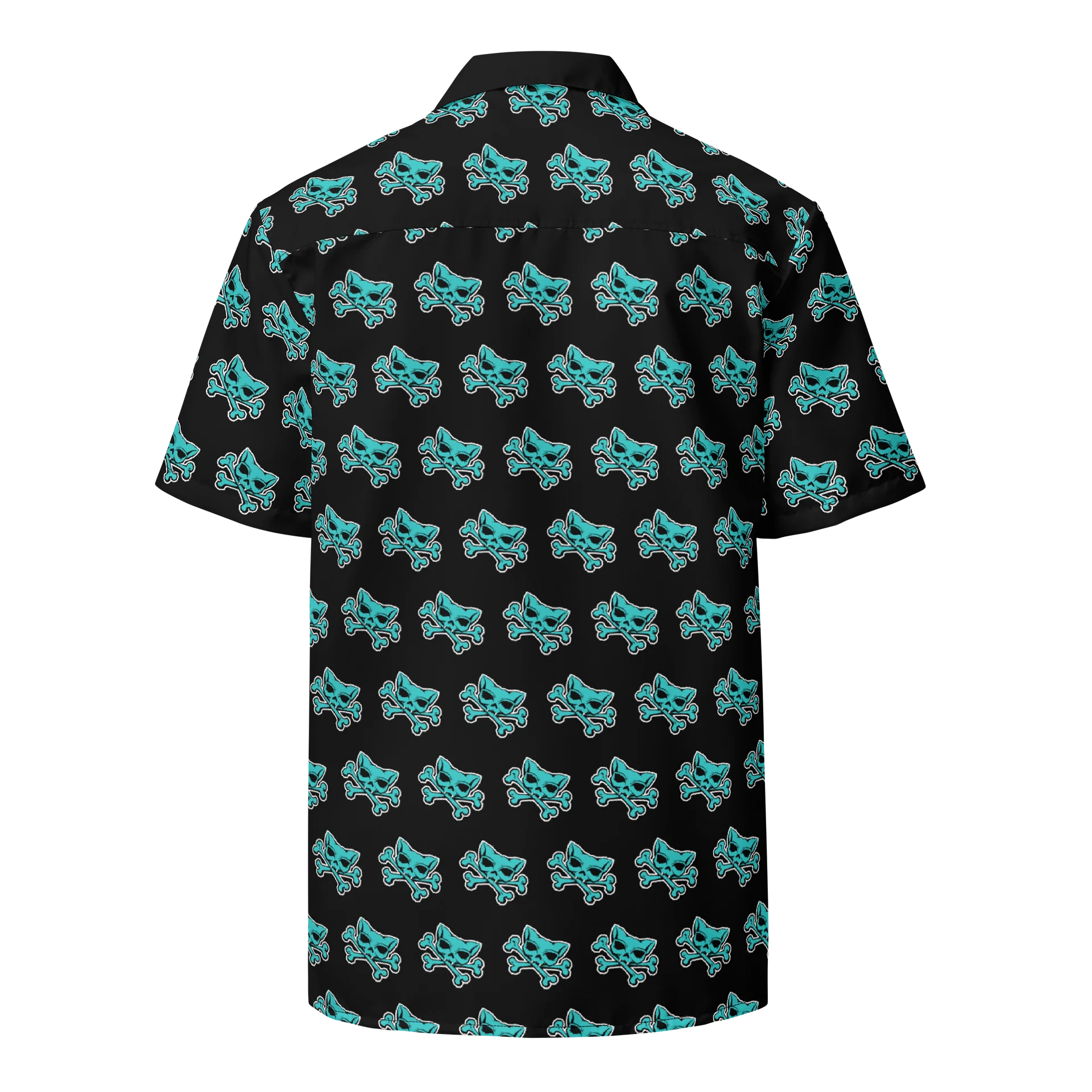 Turquoise Kat Skull Hawaiian Shirt product image (2)