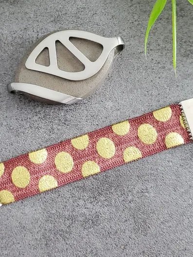 Butter Coffee Dot Elastic Bracelet | Handmade Accessory for Bellabeat Leaf Urban & Ivy product image (2)