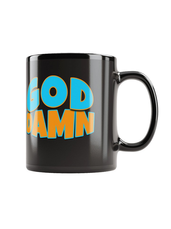 GOD DAMN COFFEE MUG (BLACK) product image (2)