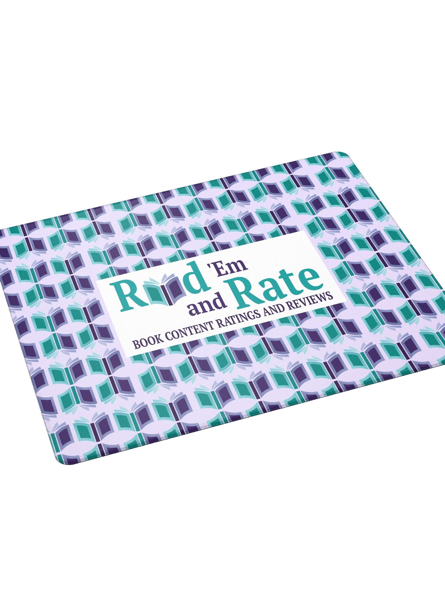 Read 'Em and Rate Gaming Mouse Pad (Light Purple Background) product image (3)