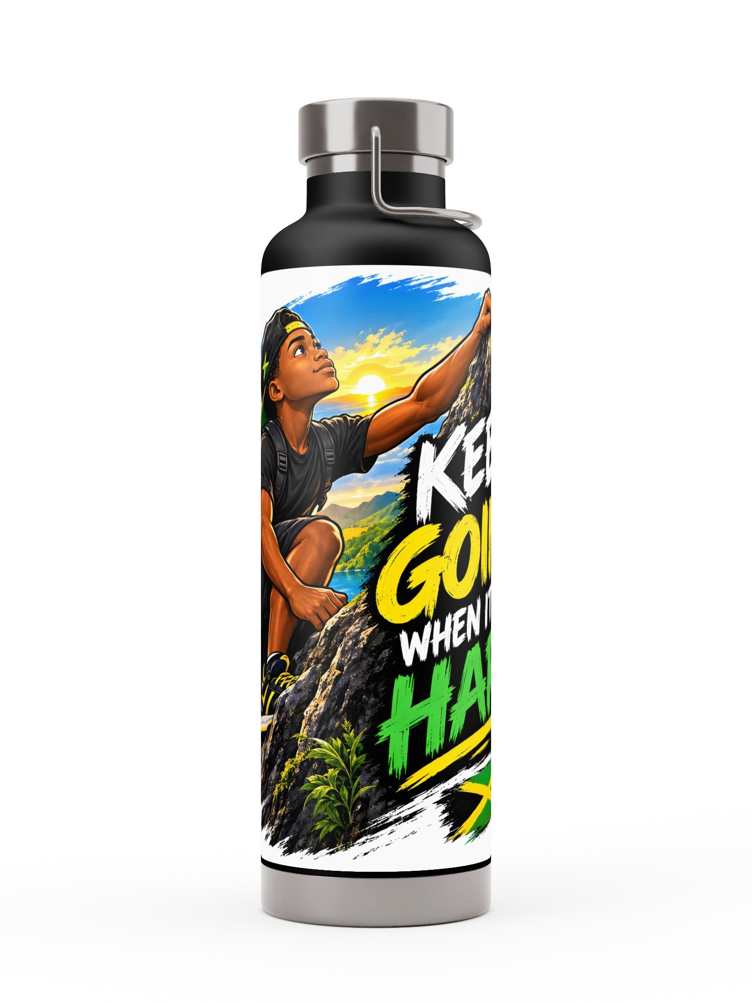 Keep Going Rock Climb Motivation Bottle product image (1)