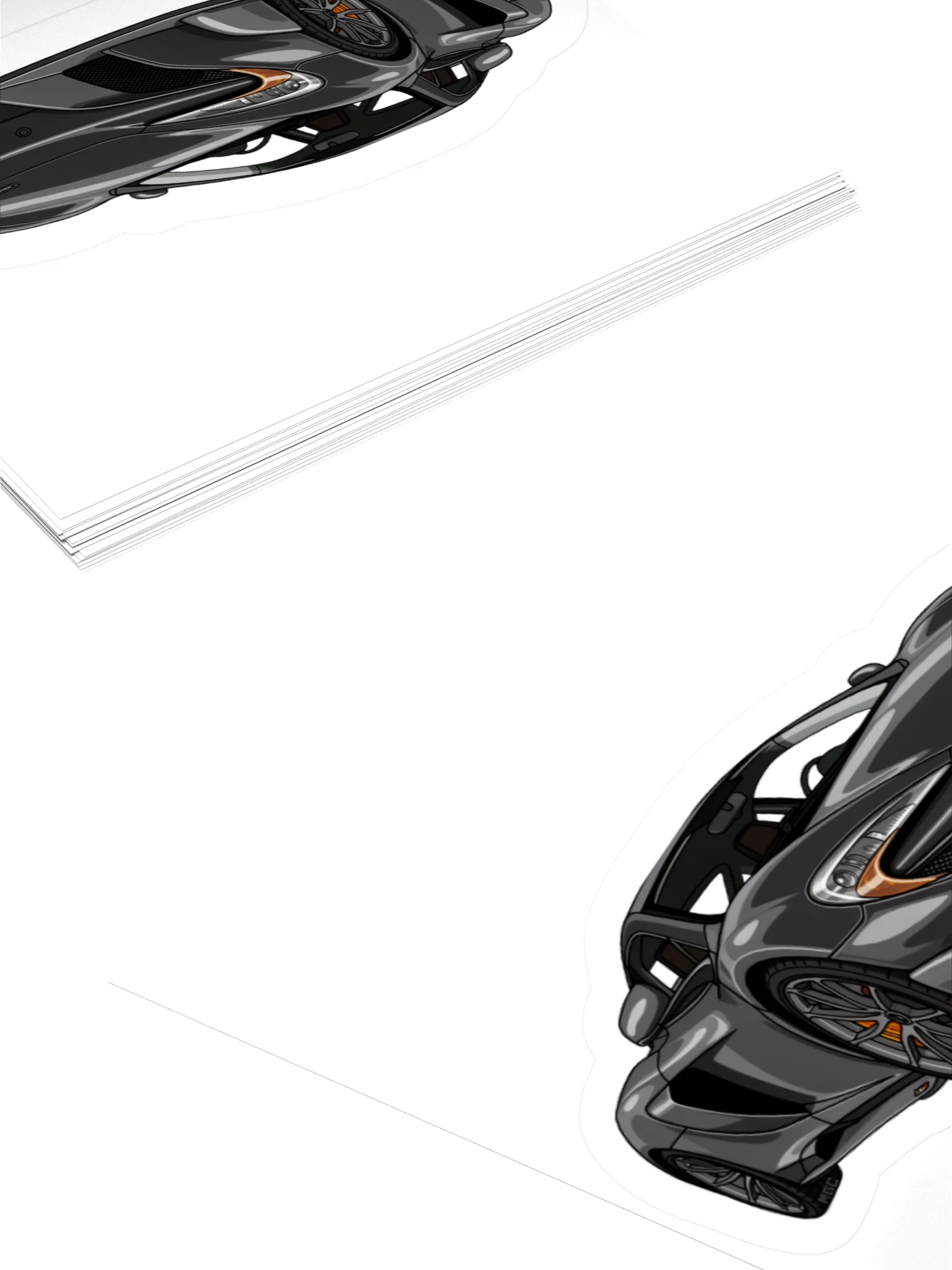 Black McLaren 675LT Sticker (Retro, Sketch, Silhouette) product image (12)