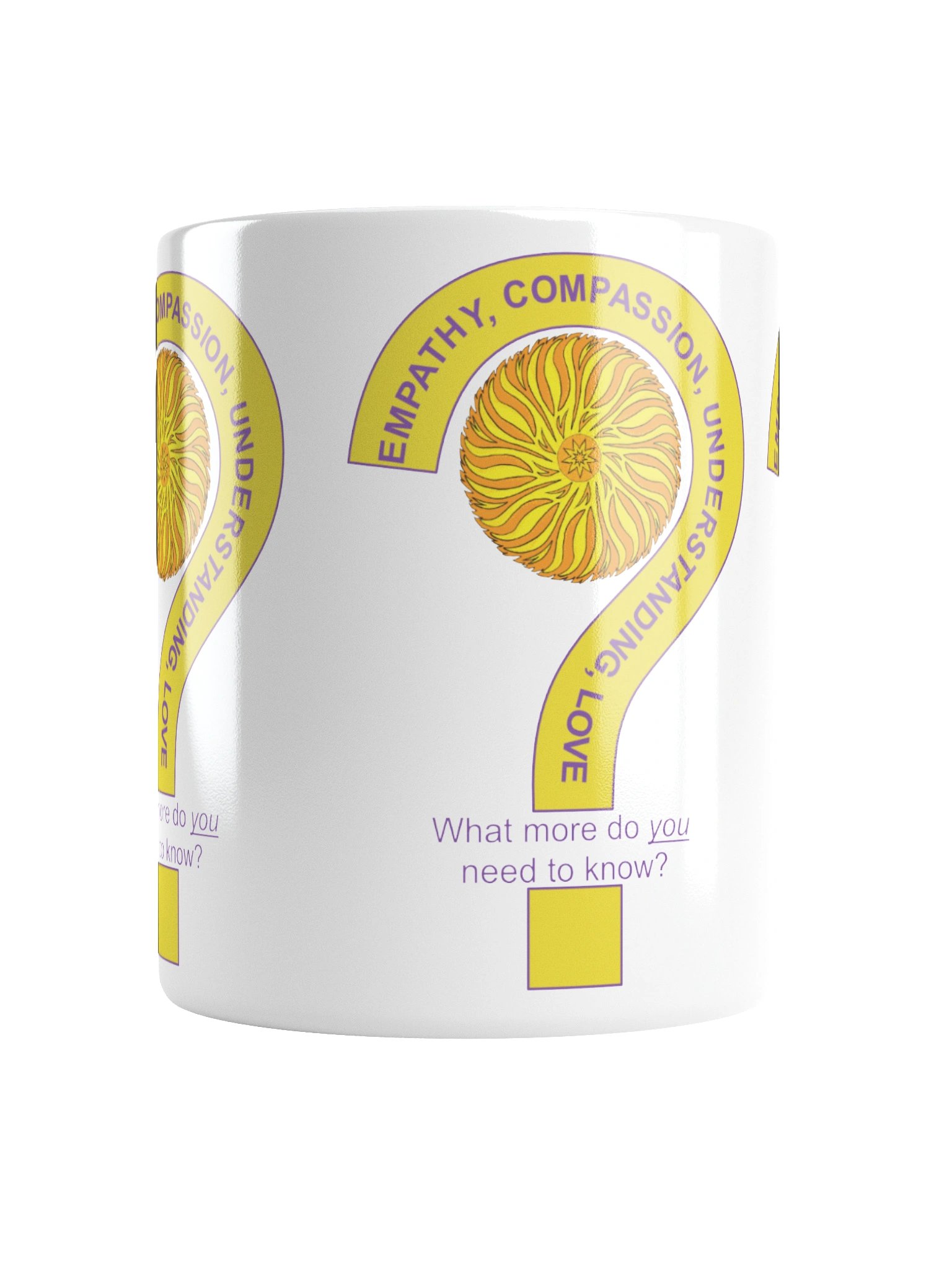 Inspirational mug: "Empathy, Compassion, Understanding, Love. What more do you need to know?" product image (16)