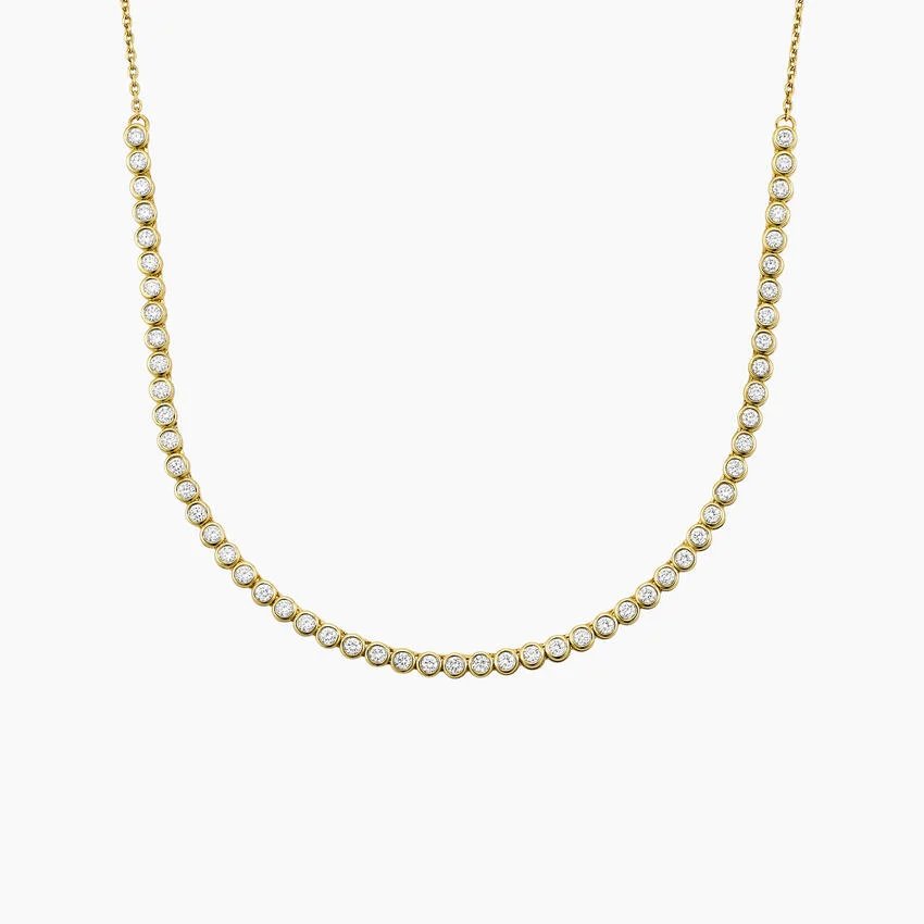 1/3 Coverage Petite Bezel Lab Diamond Tennis Necklace product image (1)