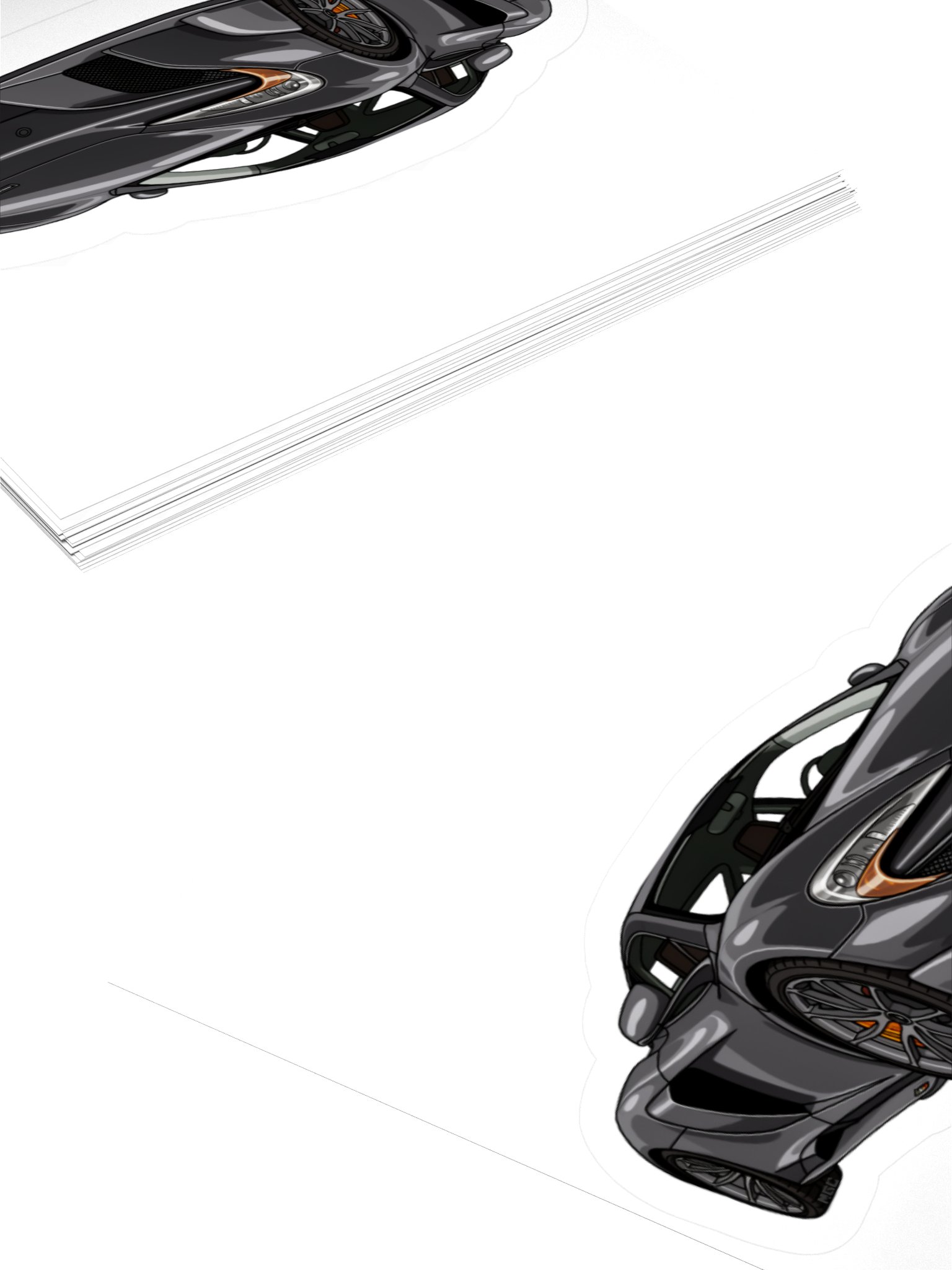 Black McLaren 675LT Sticker (Retro, Sketch, Silhouette) product image (12)