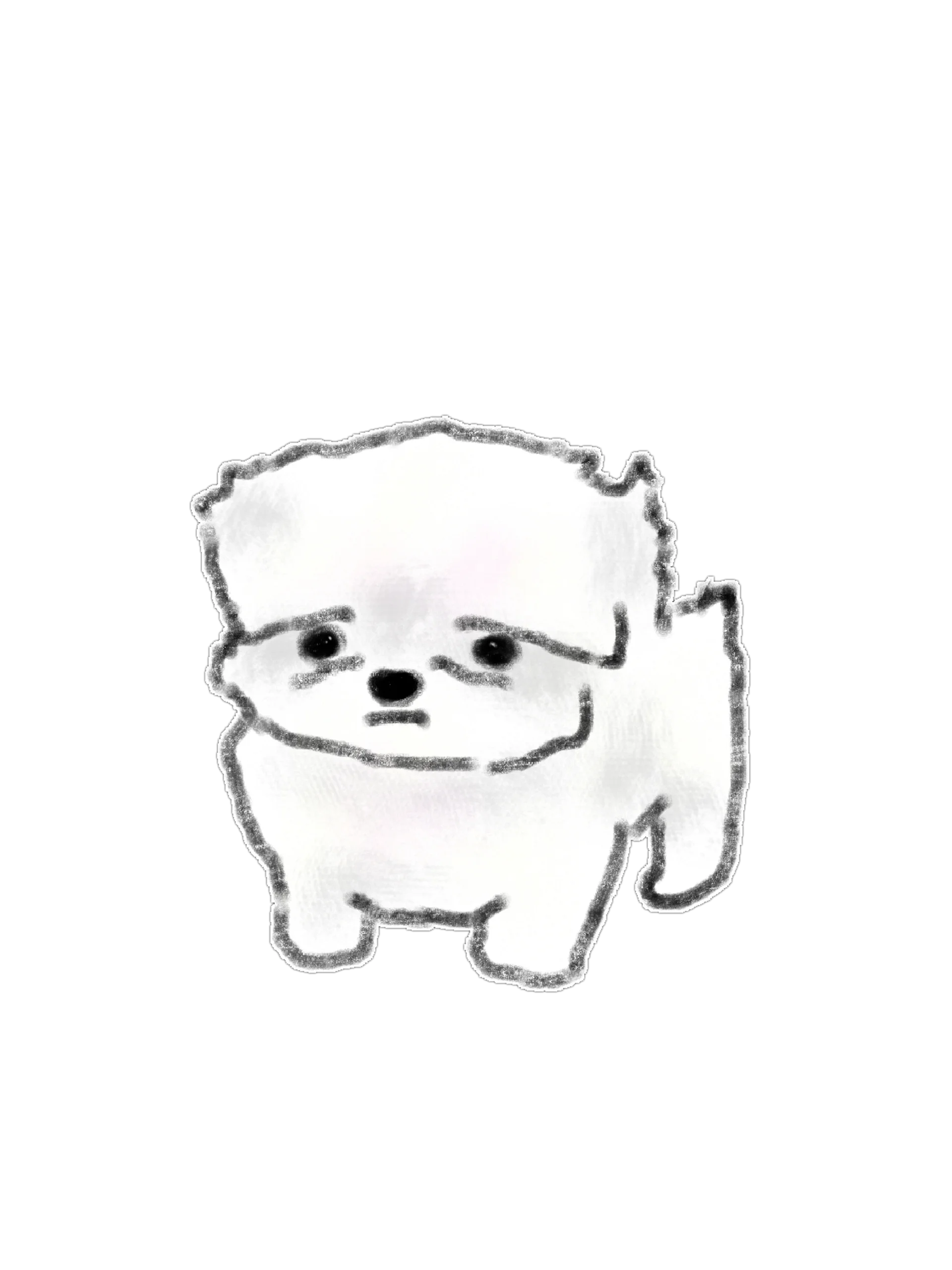 27 Hand-Drawn White Dog PNG Clipart Bundle product image (12)
