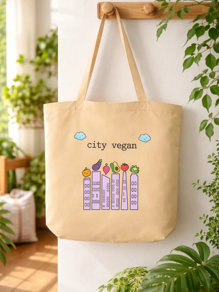 “City Vegan” Organic Tote Bag product image (1)