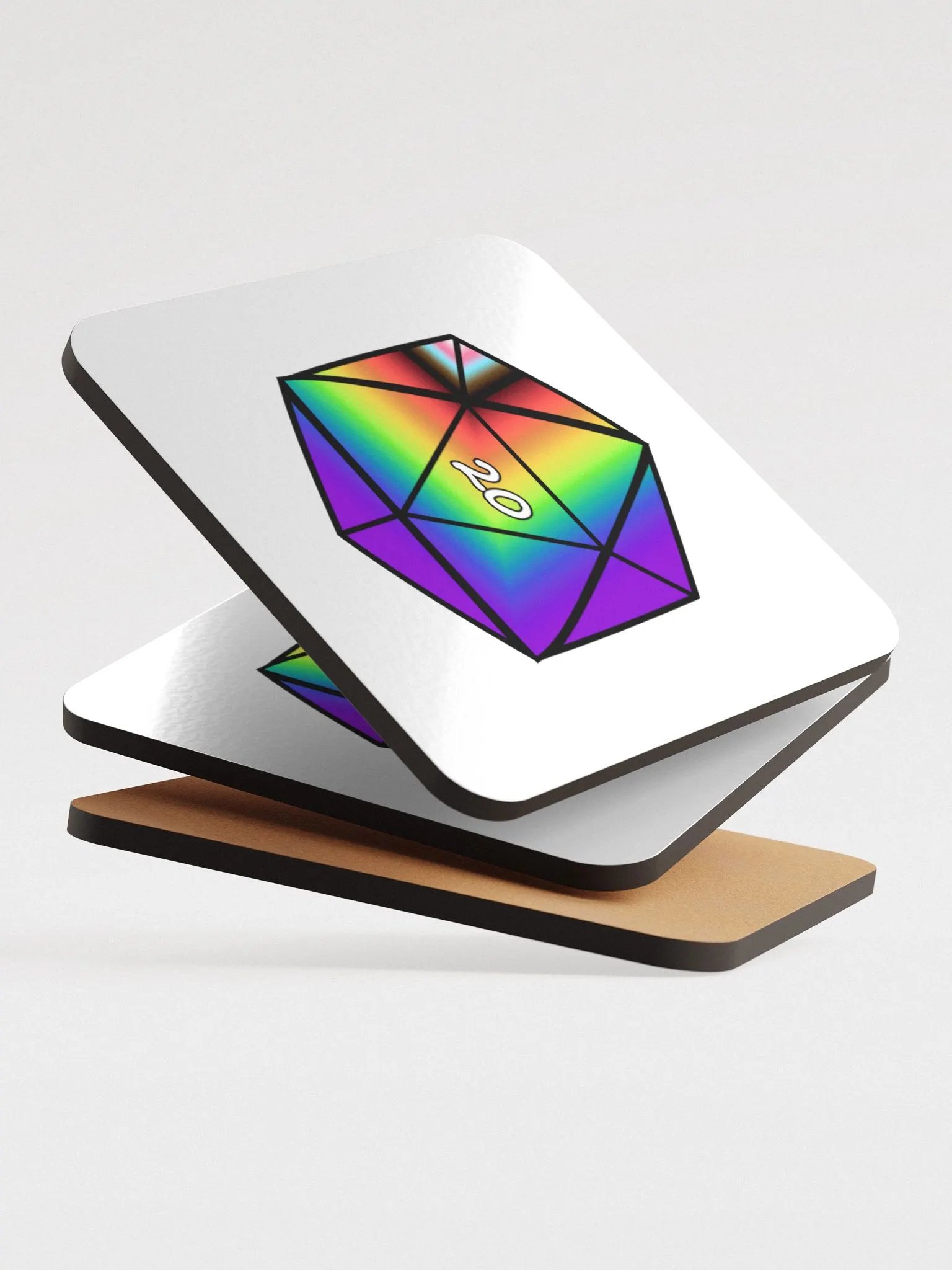 Pride D20 Dice - Coaster product image (4)