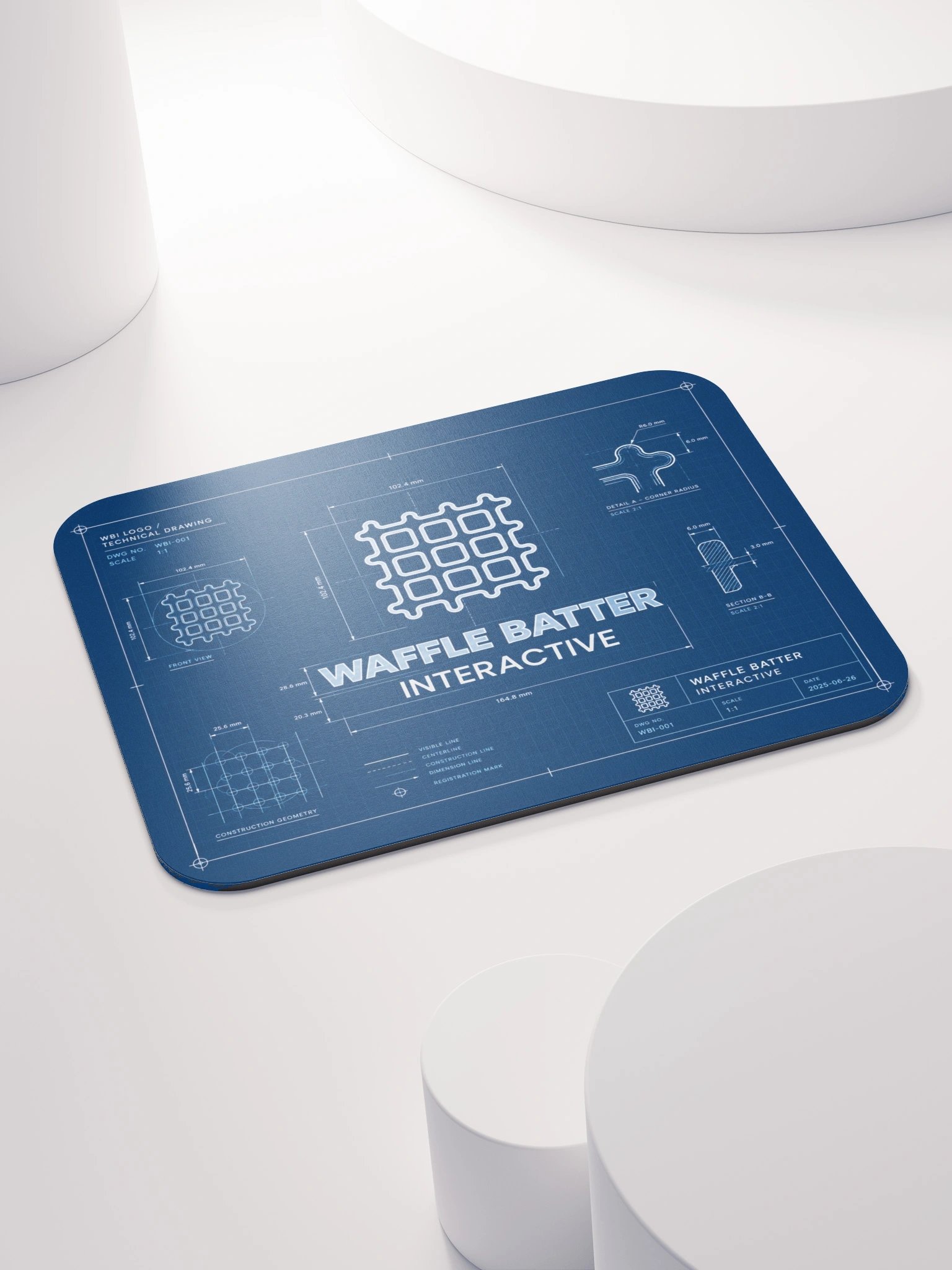 Waffle Batter INT — Blueprint Series Mousepad product image (4)