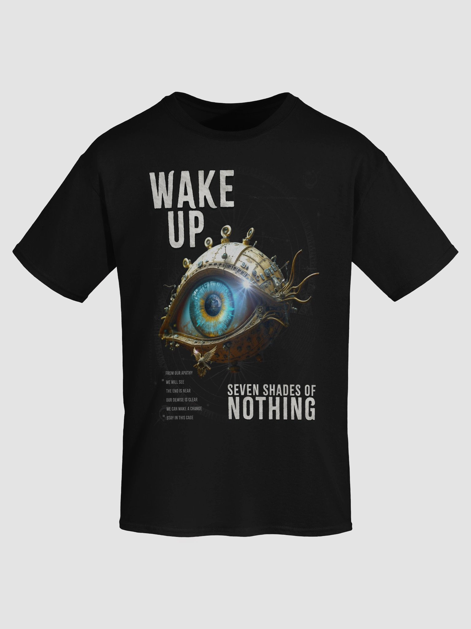 “Wake Up” single artwork tee – cinematic rock shirt from Seven Shades of Nothing - Gildan Heavyweight T-Shirt product image (42)