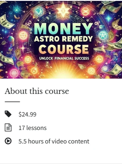 Mini Astro Money & Wealth Remedy Self Help Course product image (2)