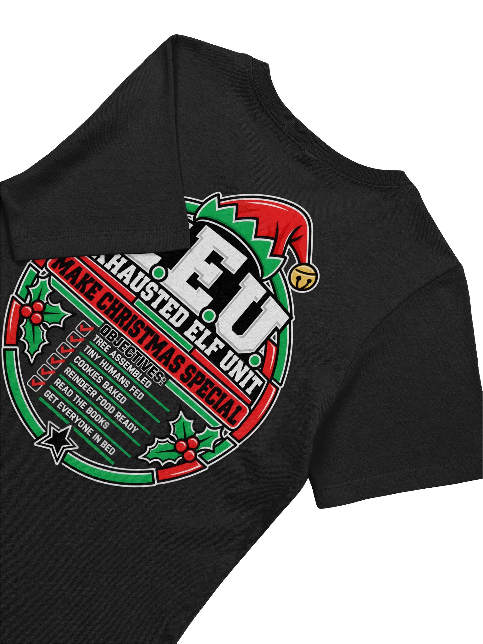 Exhausted Elf Unit Women's Relaxed-Fit Tee | Black product image (6)