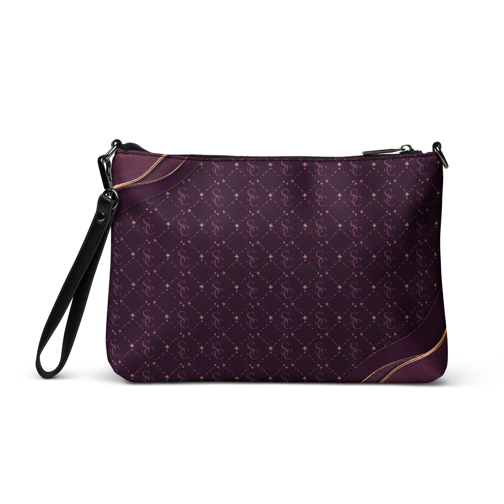 Solace Creations Plum Signature Monogram Crossbody Bag product image (3)