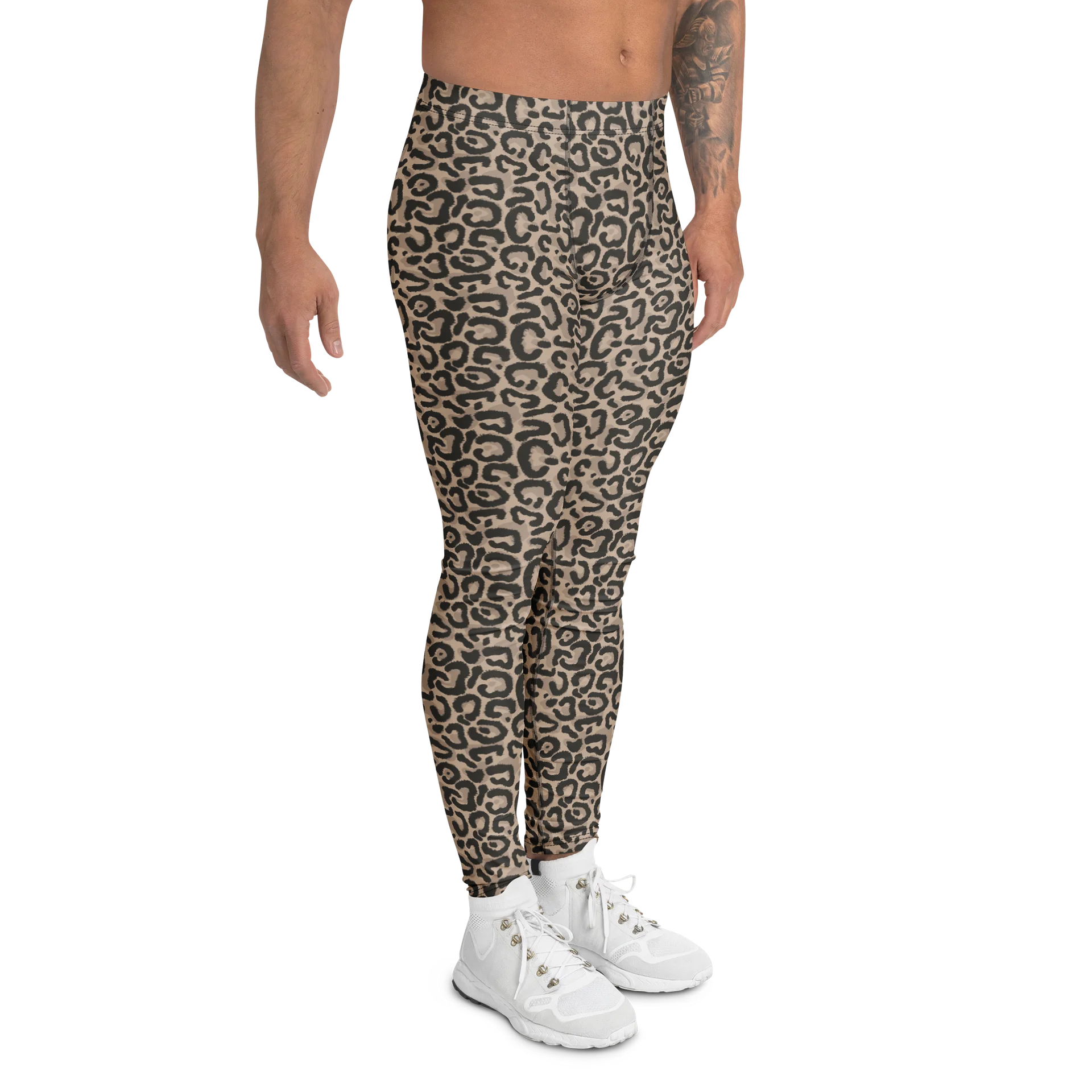 Fashionable Men's Leggings with Bold Brown Animal Print product image (3)